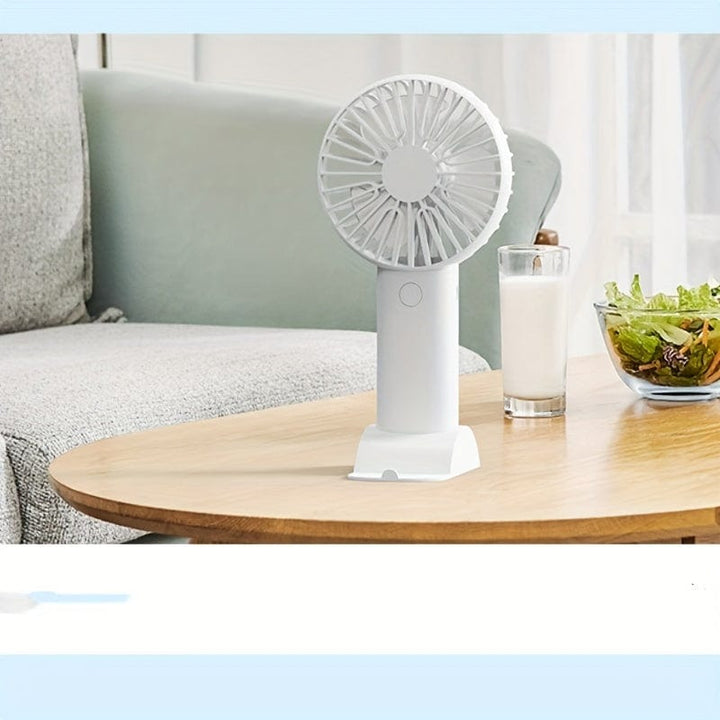 1pc USB Handheld Mini Fan - Portable Electric Fan For Home, Office, And Travel - Rechargeable Battery Operated - Quiet And Powerful Cooling | Bowlift