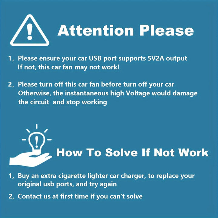 1pc Car Fan, Car Small Air Conditioner, Double-headed Rear Fan, Strong Wind, 360 Degrees Rotation, Large Air Volume, Subwoofer Operation, Base Fixed Clip Mounting Method, Suitable For Car Home | Bowlift