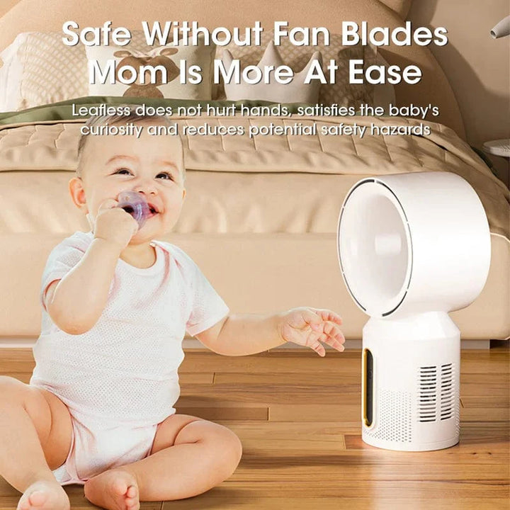 Desktop Bladeless Electric Fan Table Fan 5 Speed Tower Fan For Baby Cooler Air Conditioner USB Rechargeable Cooler Fan | Bowlift