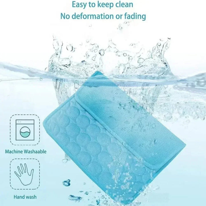 Dog Cooling Pad Ice Silk Fabric Self Cooling Gel Breathable Washable Summer Pet Mat for Dogs Cats Sofa Kennel Bed Comfortable La | Bowlift