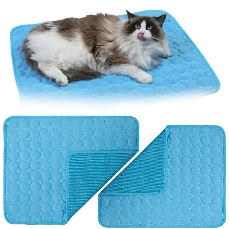 Dog Cooling Pad Ice Silk Fabric Self Cooling Gel Breathable Washable Summer Pet Mat for Dogs Cats Sofa Kennel Bed Comfortable La | Bowlift