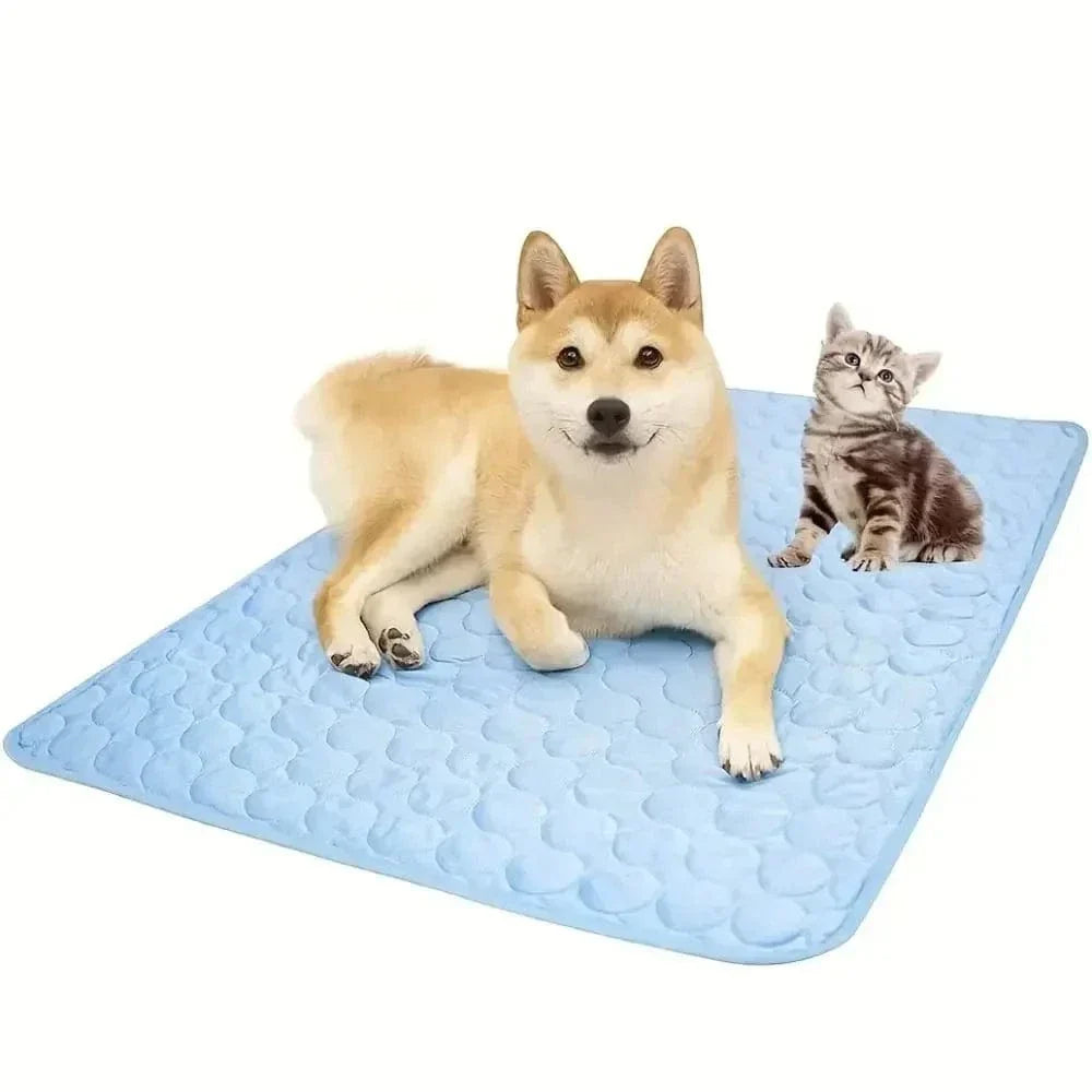 Dog Cooling Pad Ice Silk Fabric Self Cooling Gel Breathable Washable Summer Pet Mat for Dogs Cats Sofa Kennel Bed Comfortable La | Bowlift
