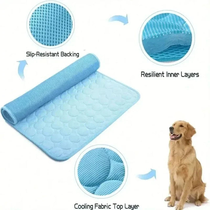Dog Cooling Pad Ice Silk Fabric Self Cooling Gel Breathable Washable Summer Pet Mat for Dogs Cats Sofa Kennel Bed Comfortable La | Bowlift