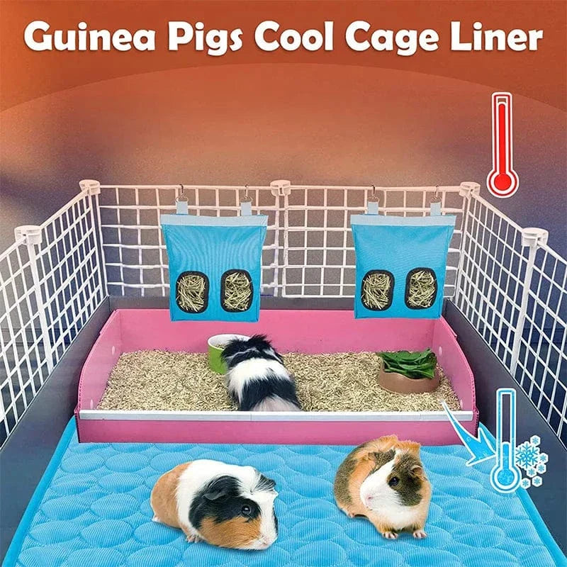 Guinea Pig Cage Liners Summer Small Animal Cooling Mat Breathable Hamster Pee Pad for Rabbit Cage Chinchilla Hedgehogs Pet Item | Bowlift