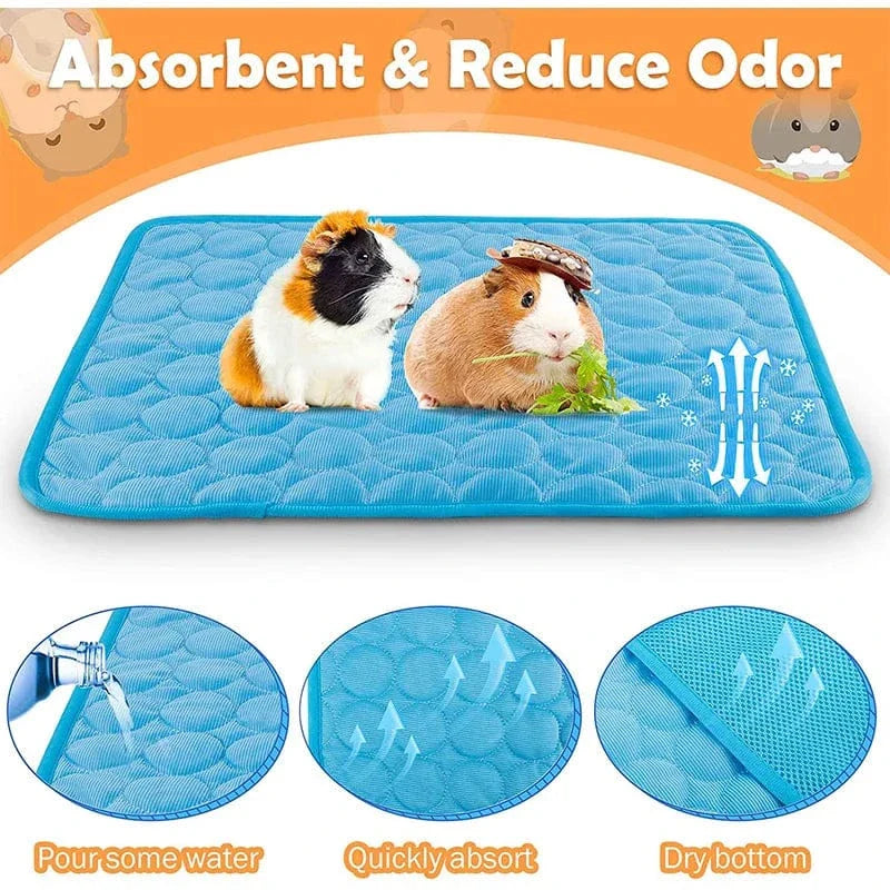 Guinea Pig Cage Liners Summer Small Animal Cooling Mat Breathable Hamster Pee Pad for Rabbit Cage Chinchilla Hedgehogs Pet Item | Bowlift