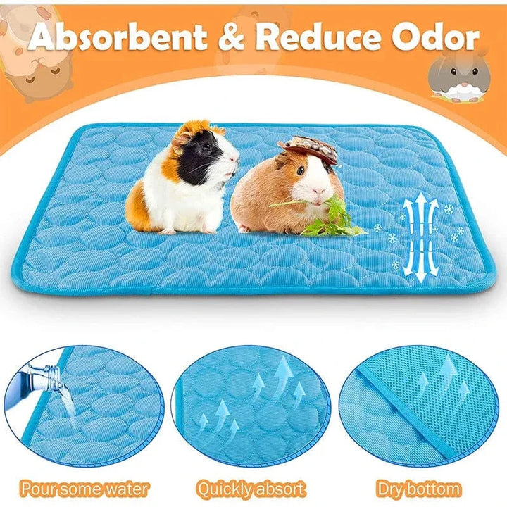 Guinea Pig Cage Liners Summer Small Animal Cooling Mat Breathable Hamster Pee Pad for Rabbit Cage Chinchilla Hedgehogs Pet Item | Bowlift