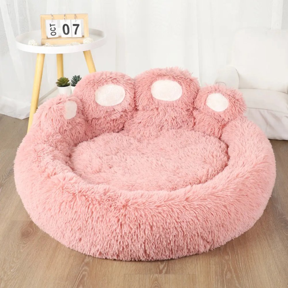 PlushHaven • Plush Paw - Shaped Dog Bed - Dog Bed - BowLift