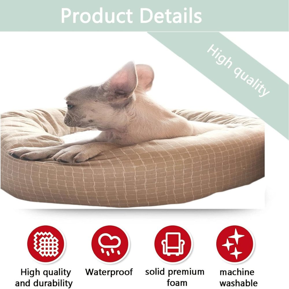 PlushPaw • Round Dog Sleeping Bed - Dog Bed - BowLift