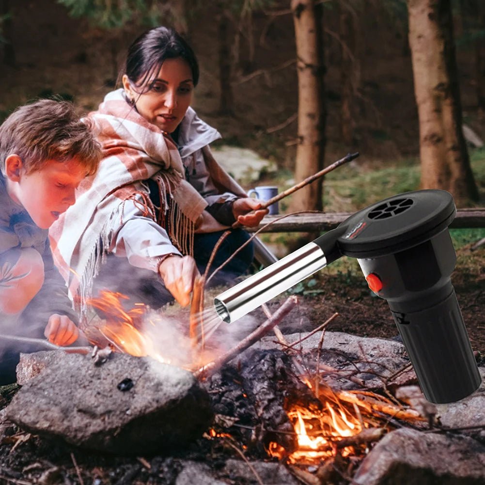 BowLift | Portable BBQ Fire Bellows – Aluminum Hand Blower for Grilling, Camping & Picnics