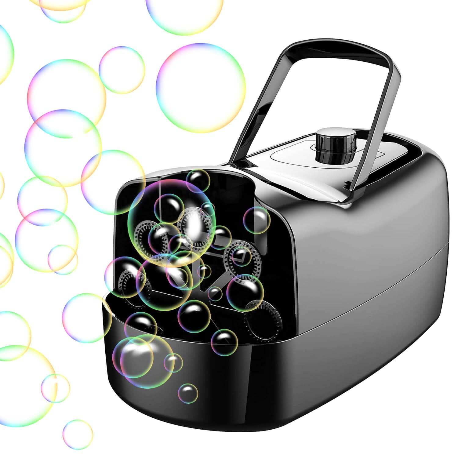 BowLift | Portable Bubble Machine with 2 Speeds Hand Grip 3000-4000 Bubbles per Minute Plug-powered Battery-powered