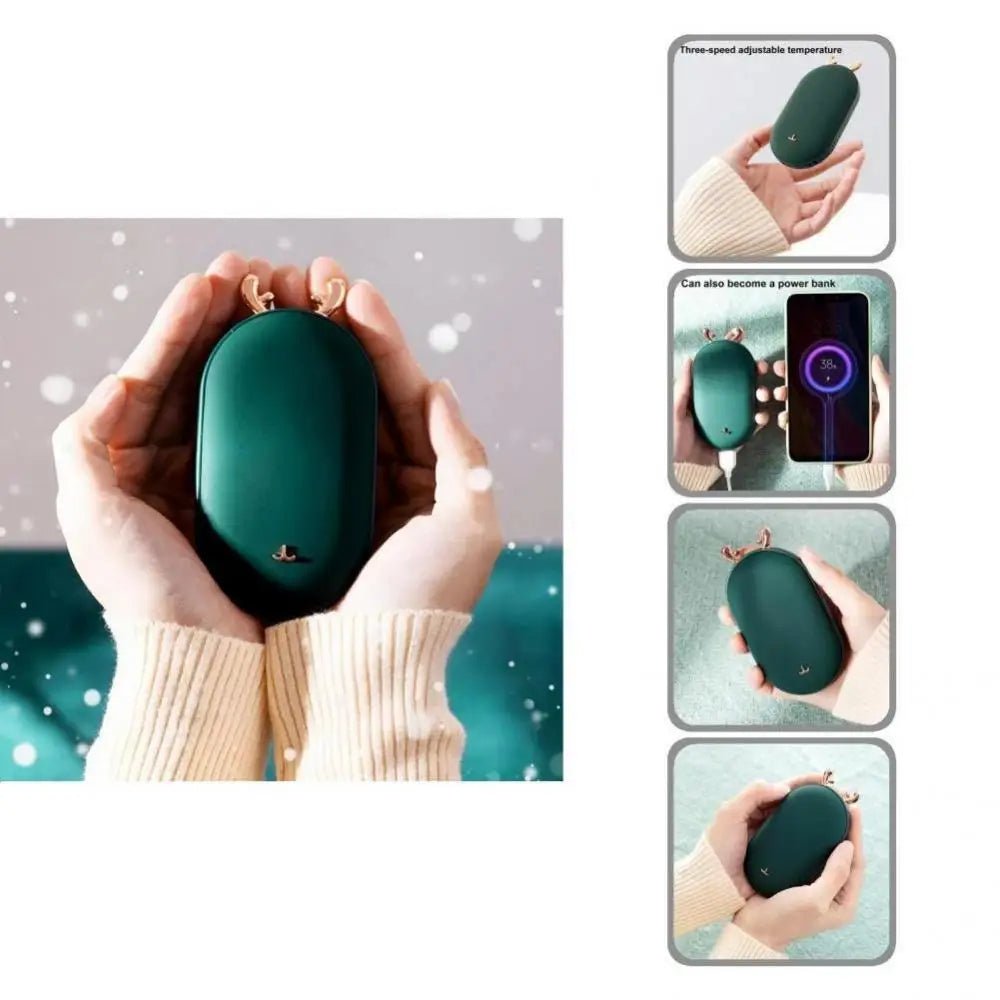 BowLift | Portable Hand Warmers & Power Bank  – 2-in-1 Device with 10,000mAh Battery with Temperature Display, Adjustable Heat, Perfect Christmas Gift