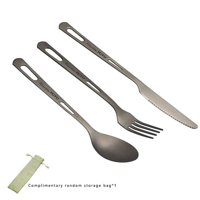 Portable Tableware Set Pure Titanium Frosted Travel Dinnerware | Bowlift
