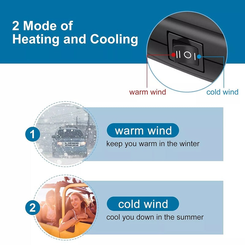 BowLift | 12V Portable Car Heater with 360° Rotatable Base