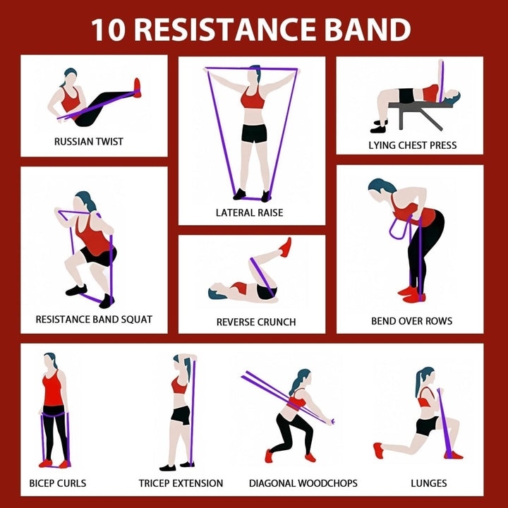 BowLift | Power Band Resistance Set – Latex Fitness Bands for Pull-Ups, Strength Training, Flexibility and Full-Body Workouts