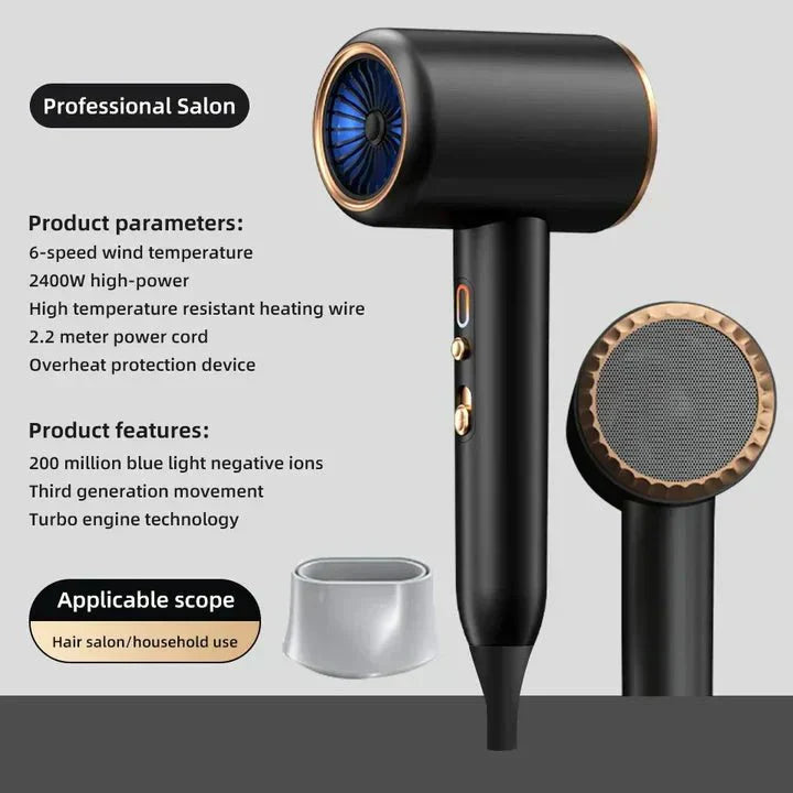 BowLift | GLAMDRY – 2400W Ionic Hair Dryer for Fast, Frizz-Free & Shiny Styling