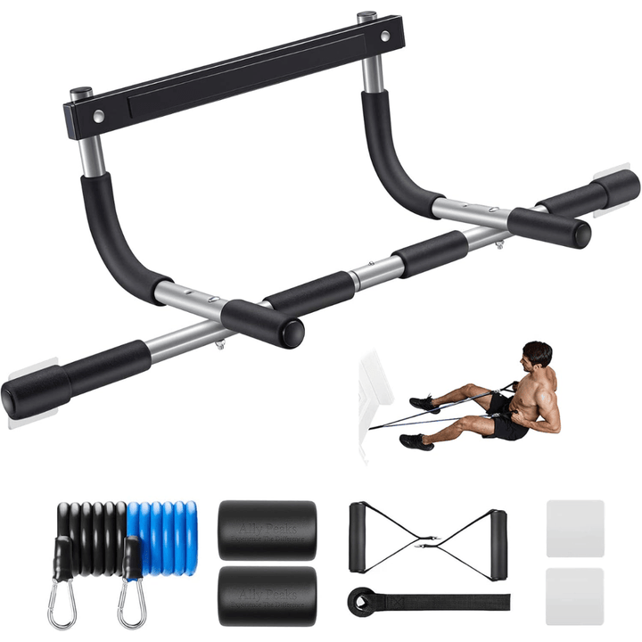 BowLift | PowerGrip Pull-Up Bar – Heavy Duty Doorway Chin-Up Bar – 200 kg Capacity – Multi-Grip for Full Upper Body Workout