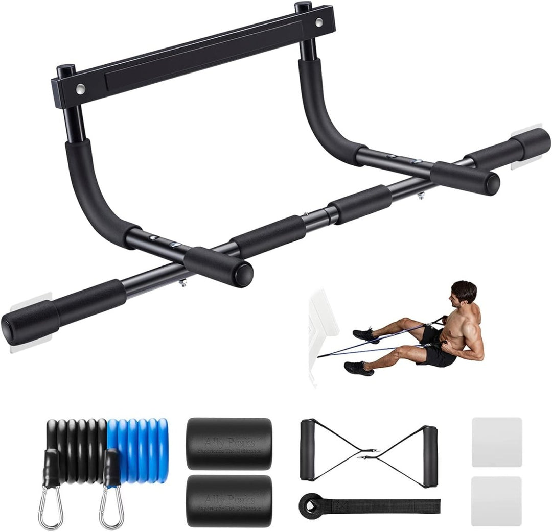 BowLift | PowerGrip Pull-Up Bar – Heavy Duty Doorway Chin-Up Bar – 200 kg Capacity – Multi-Grip for Full Upper Body Workout