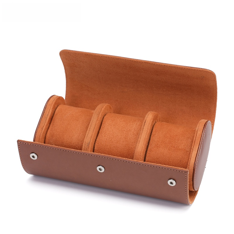 BowLift | Vintage Leather 3-Slot Men's Watch Box for Travel