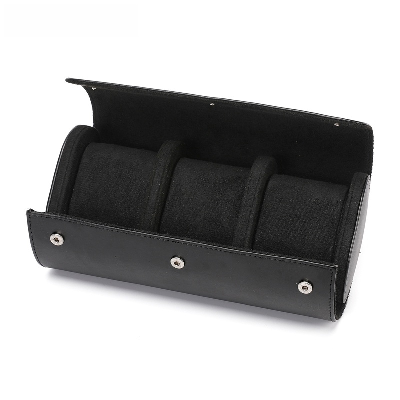BowLift | Vintage Leather 3-Slot Men's Watch Box for Travel