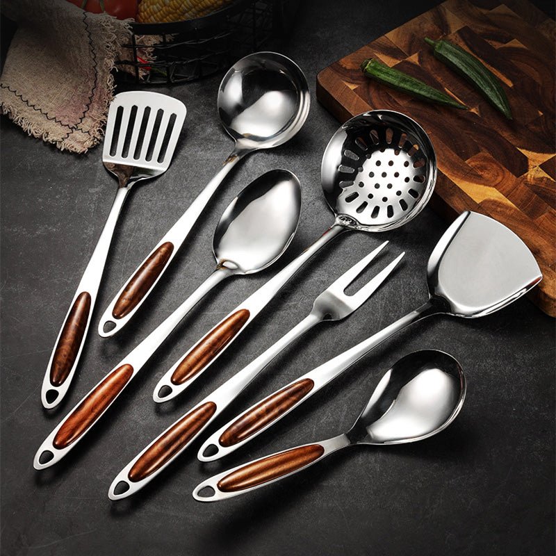 BowLift | SLEEKPREP Utensil Set – Stainless Steel Cooking Tools with Non-Slip Ergonomic Handles