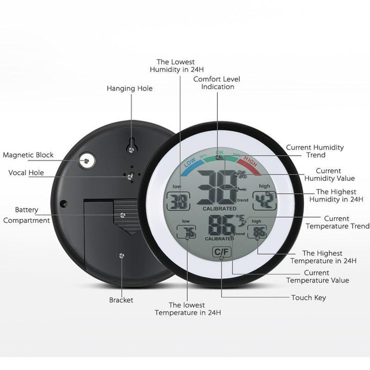 BowLift | Multifunctional Digital Thermometer Hygrometer Temperature Humidity