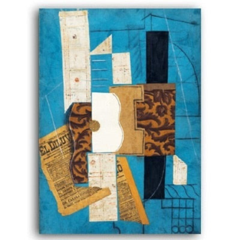 Vintage Abstract Europe Oil Print Canvas Painting | Bowlift