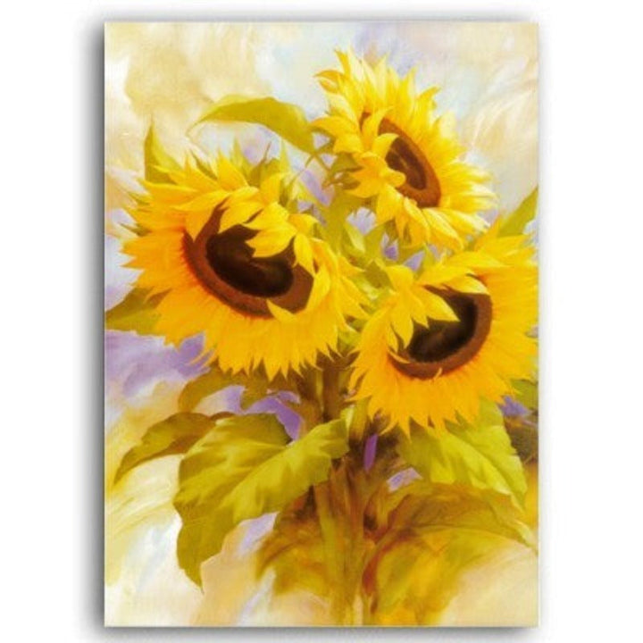Modern Sunflower Wall Art Flowers - Canvas Wall Art Painting | Bowlift