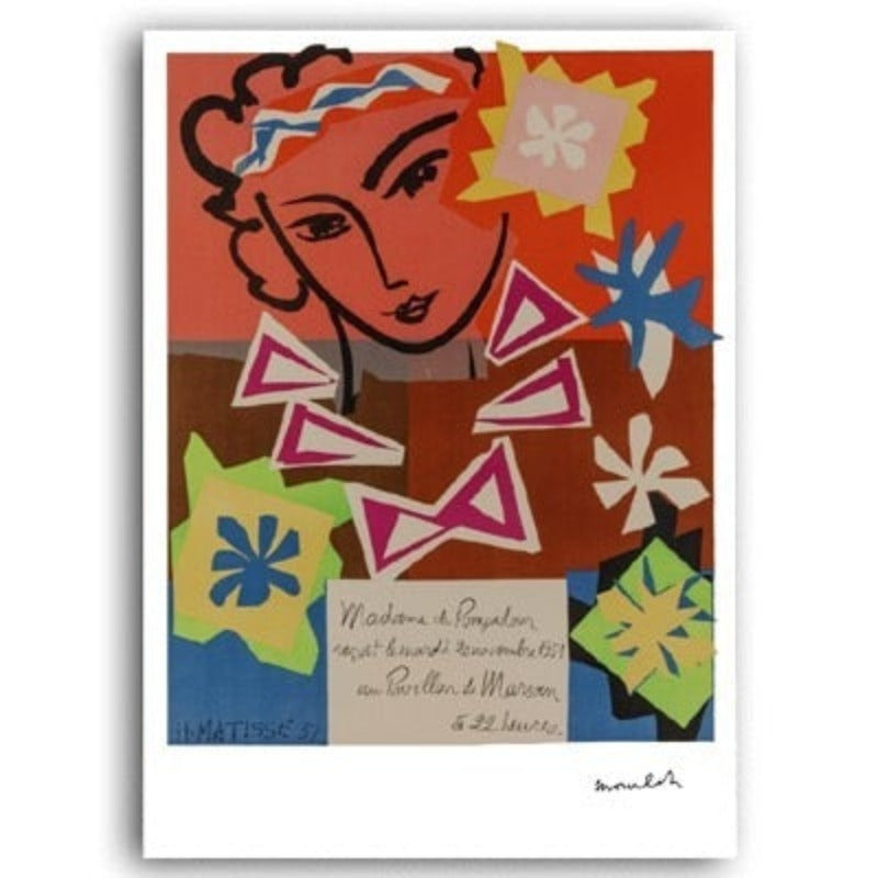 Vintage Abstract Matisse Retro Line Figure Europe Oil | Bowlift
