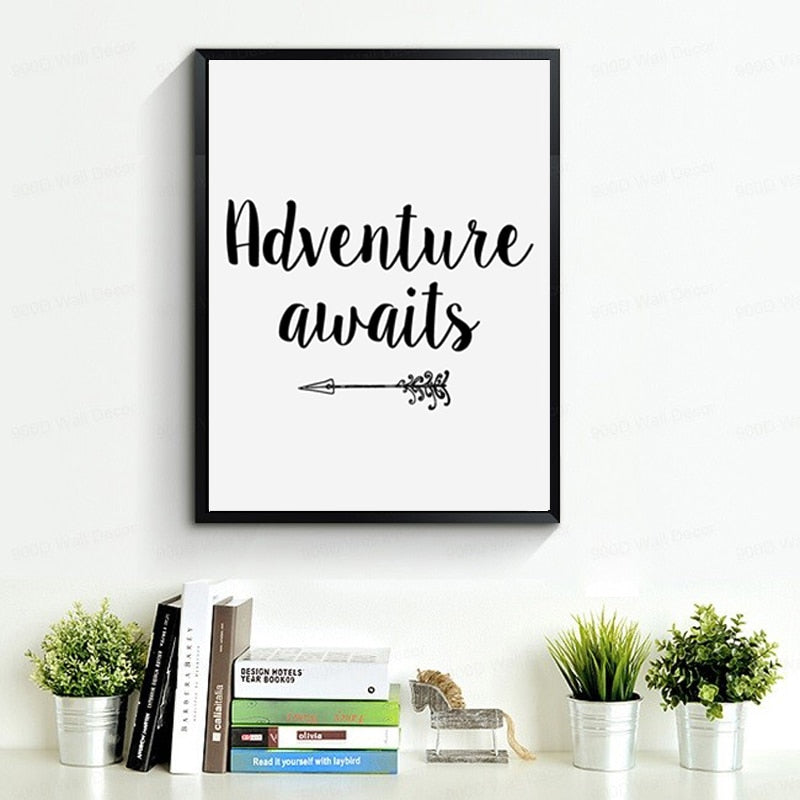 Adventure Awaits Arrow - Canvas Wall Art Painting | Bowlift