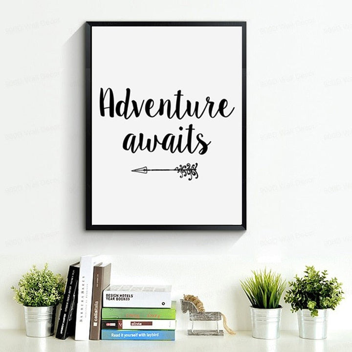 Adventure Awaits Arrow - Canvas Wall Art Painting | Bowlift