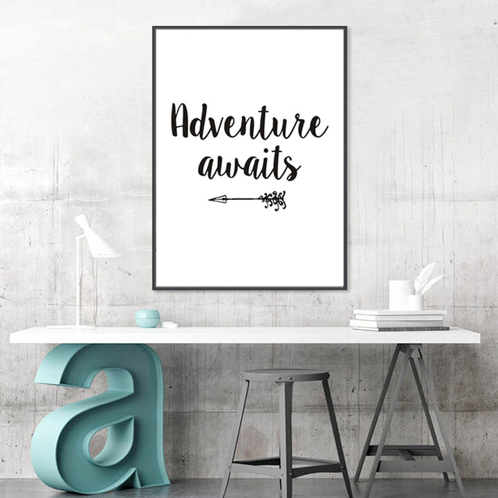 Adventure Awaits Arrow - Canvas Wall Art Painting | Bowlift