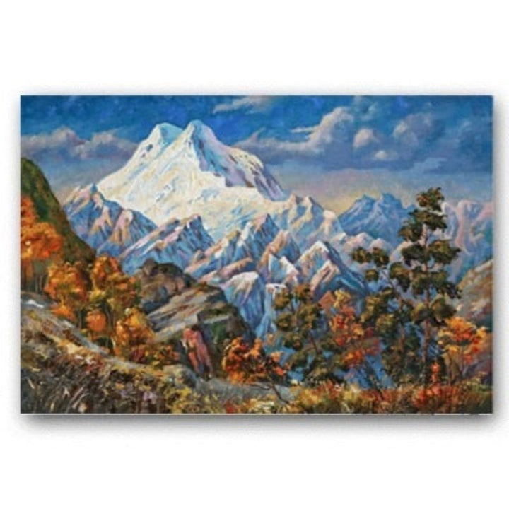 Mountain Autumn Landscape In Bright Tones - Canvas Wall Art Painting | Bowlift