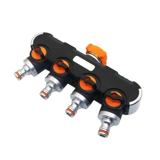 4-way Garden Hose Faucet Splitter Connector | Bowlift