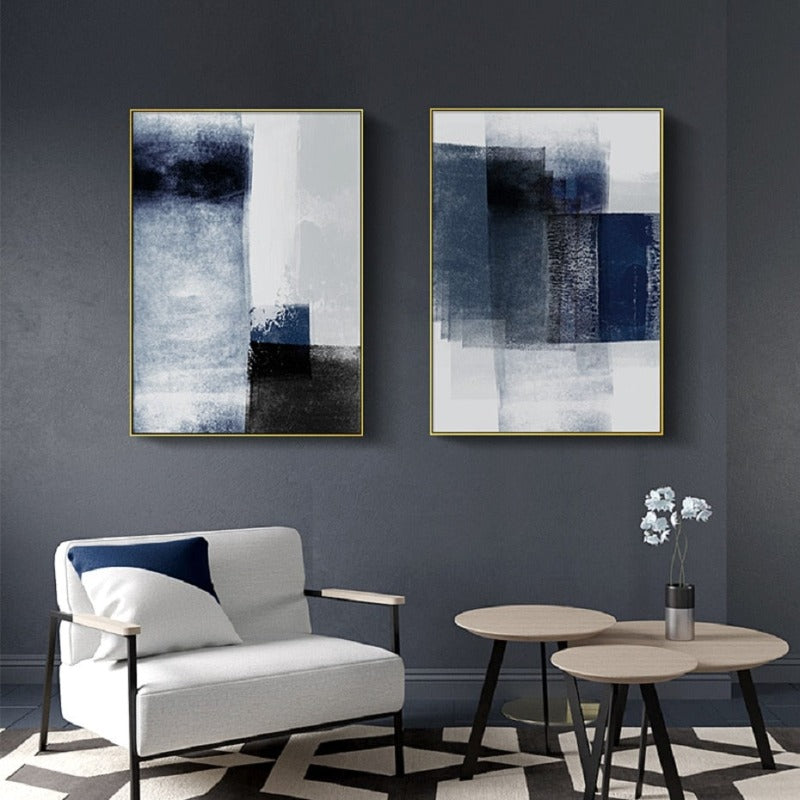 Abstract Watercolor Impressions - Canvas Wall Art Painting | Bowlift