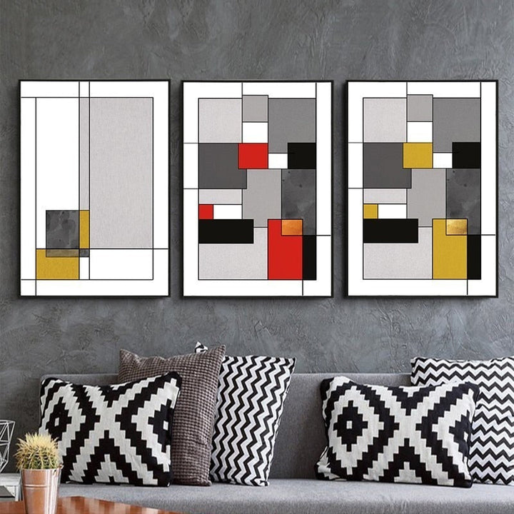 Colored Blocks - Canvas Wall Art Painting | Bowlift
