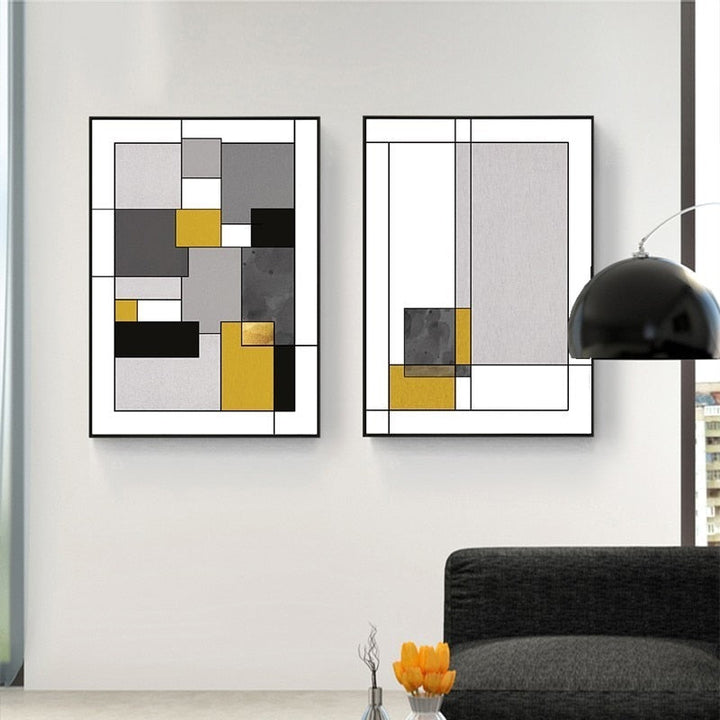 Colored Blocks - Canvas Wall Art Painting | Bowlift