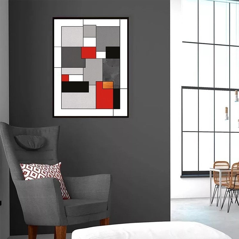 Colored Blocks - Canvas Wall Art Painting | Bowlift