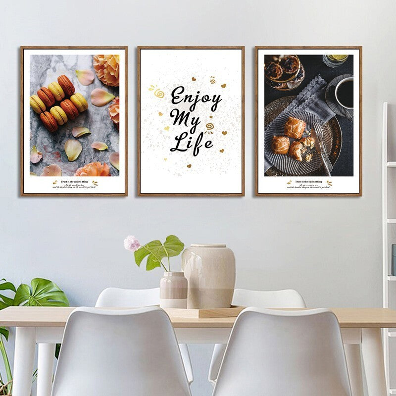 Modern Cake Dessert - Canvas Wall Art Painting | Bowlift