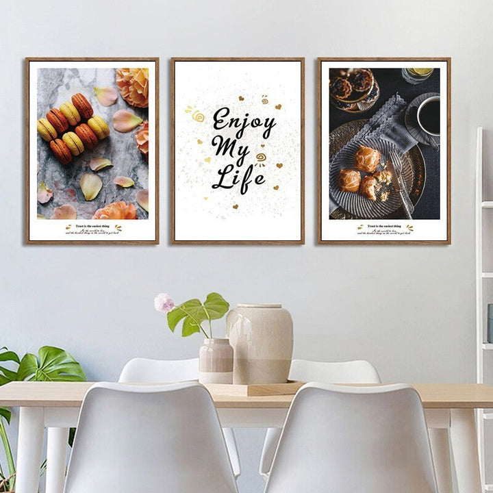 Modern Cake Dessert - Canvas Wall Art Painting | Bowlift