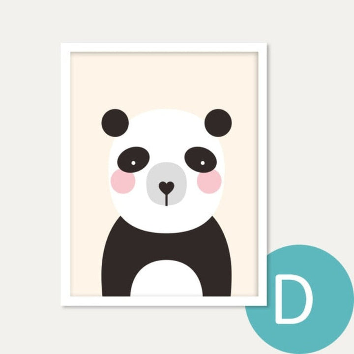 Modern Cartoon Animals Canvas Paintings - Canvas Wall Art Painting | Bowlift