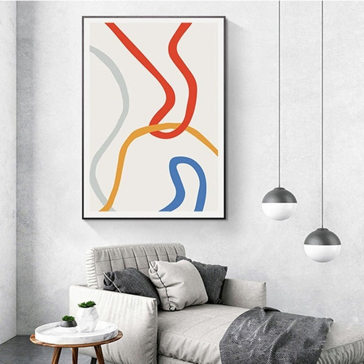 Abstract Geometric - Canvas Wall Art Painting | Bowlift