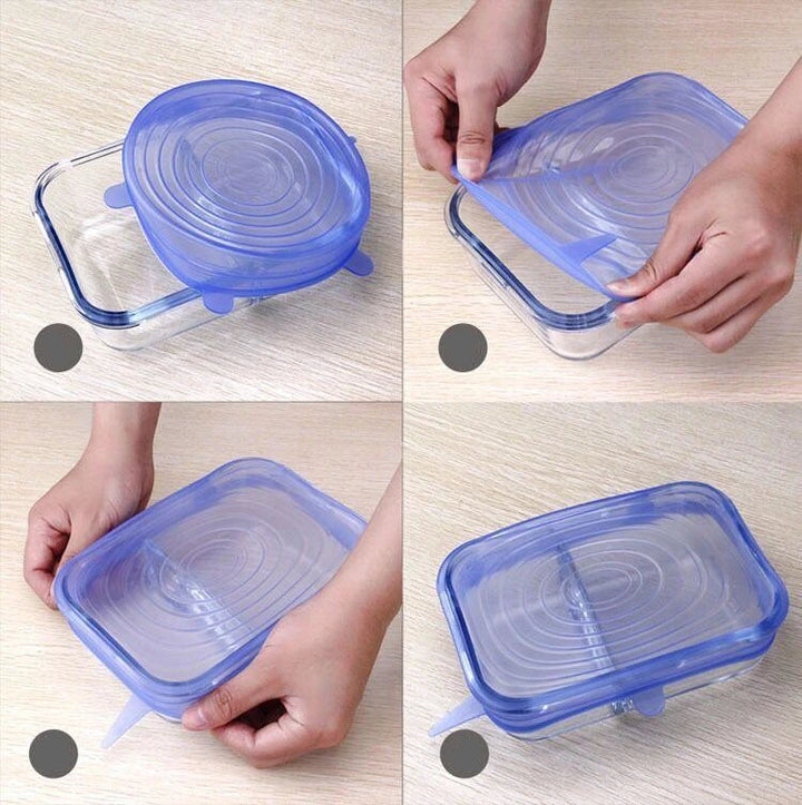 EcoLid - 6 Silicone Reusable Stretch Covers | Bowlift