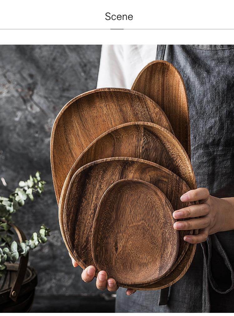 Irregular Natural Wood Plates | Bowlift
