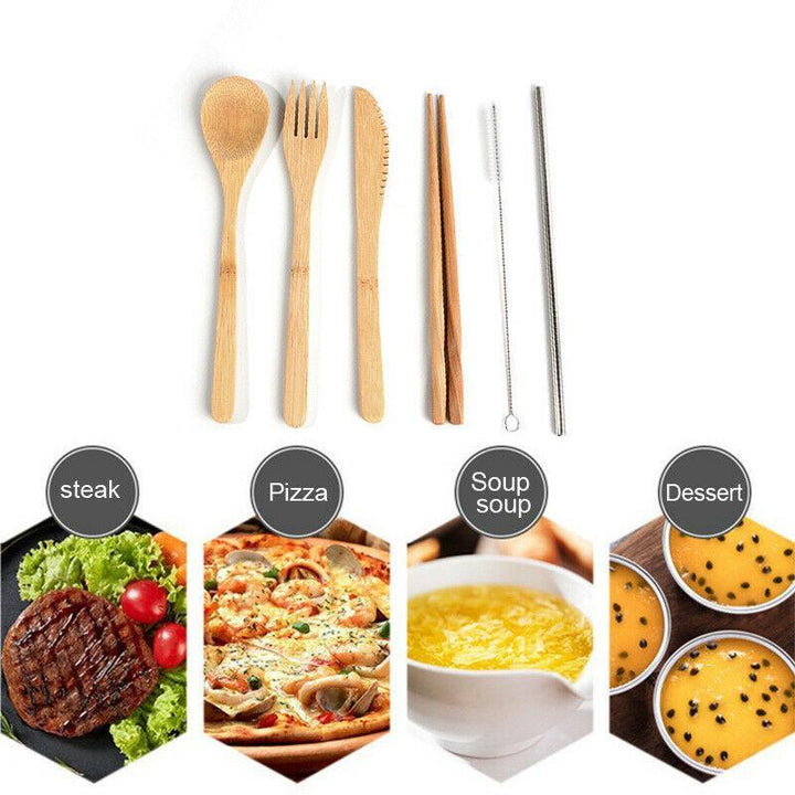 BowLift | 6 Pc Bamboo Travel Cutlery Set