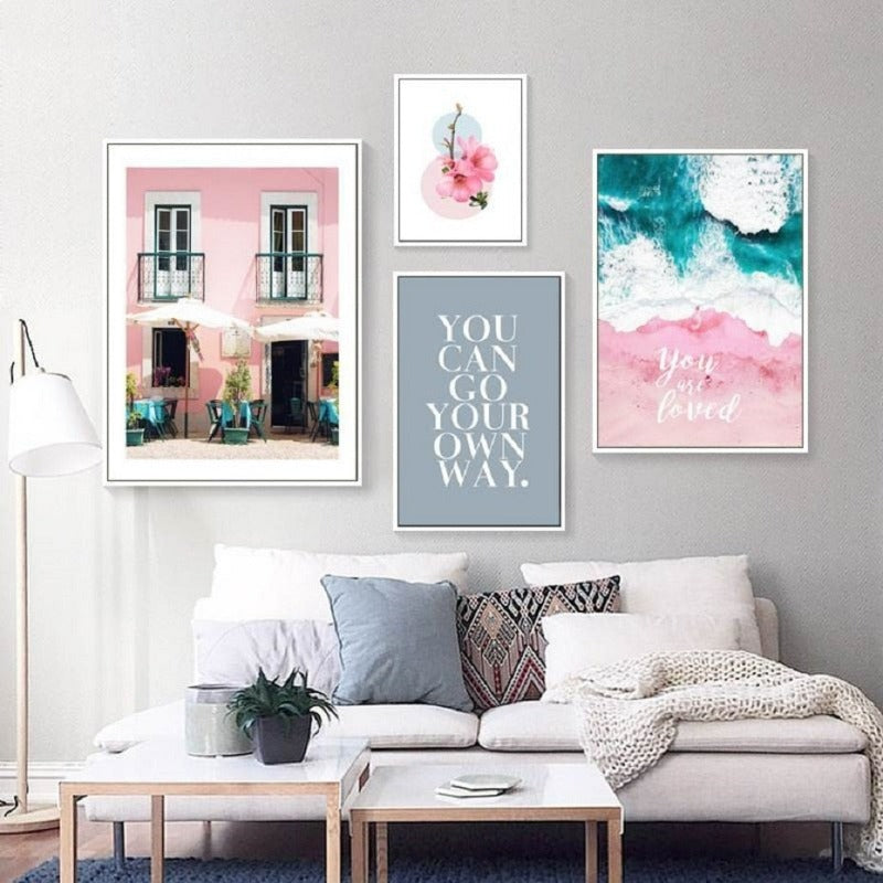 Nordic Landscape Inspiring Quote Posters and Prints - Canvas Wall Art Painting | Bowlift