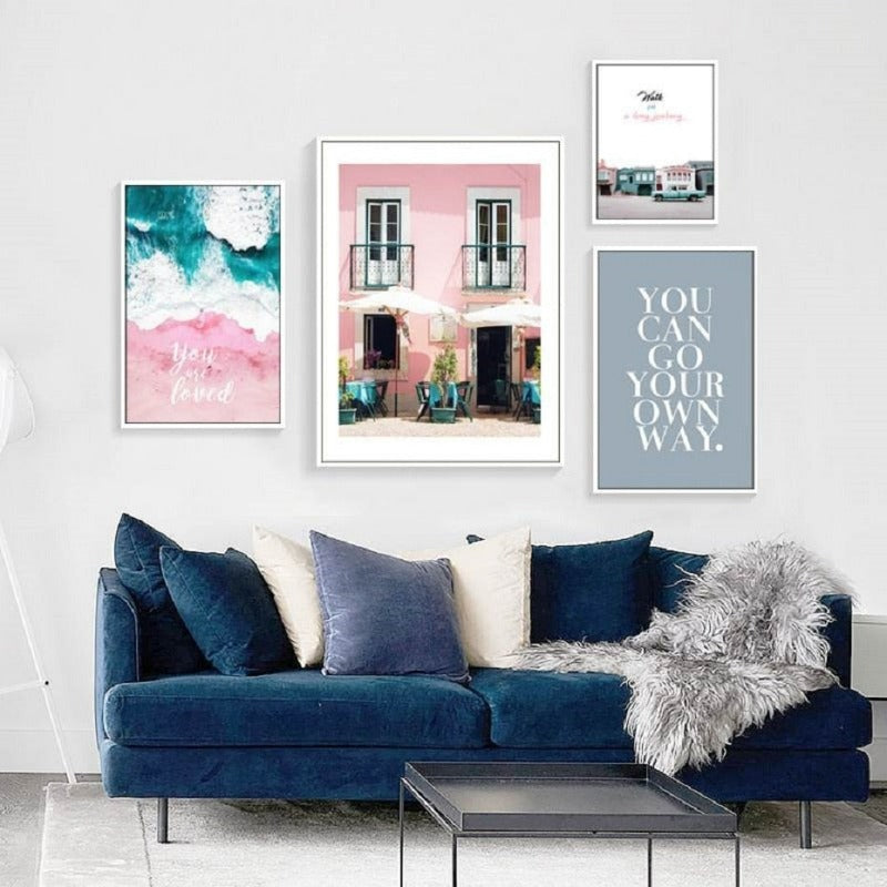 Nordic Landscape Inspiring Quote Posters and Prints - Canvas Wall Art Painting | Bowlift