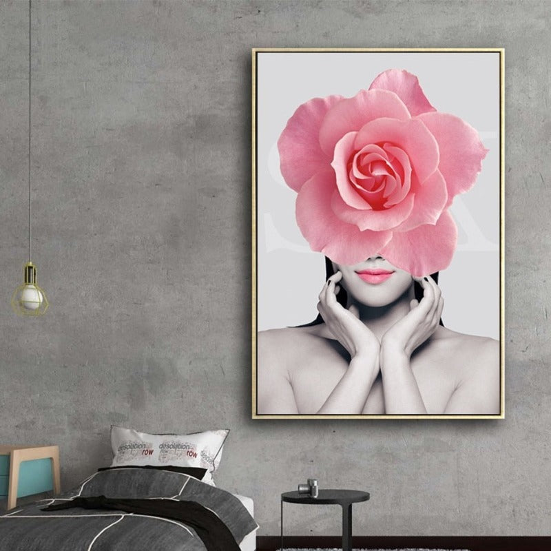 Pink Flower  - Canvas Wall Art Painting | Bowlift