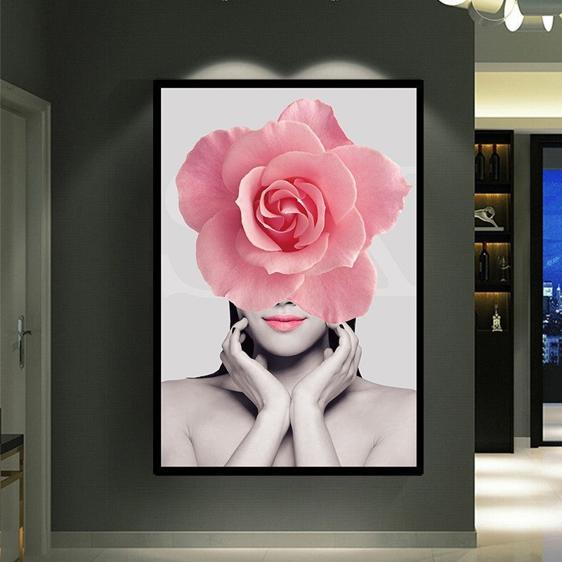 Pink Flower  - Canvas Wall Art Painting | Bowlift