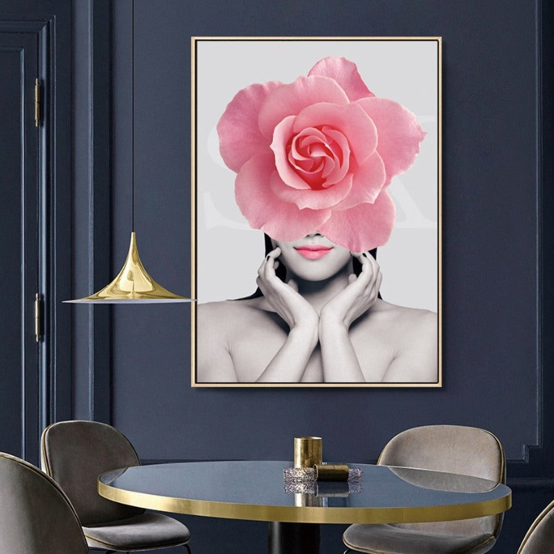 Pink Flower  - Canvas Wall Art Painting | Bowlift