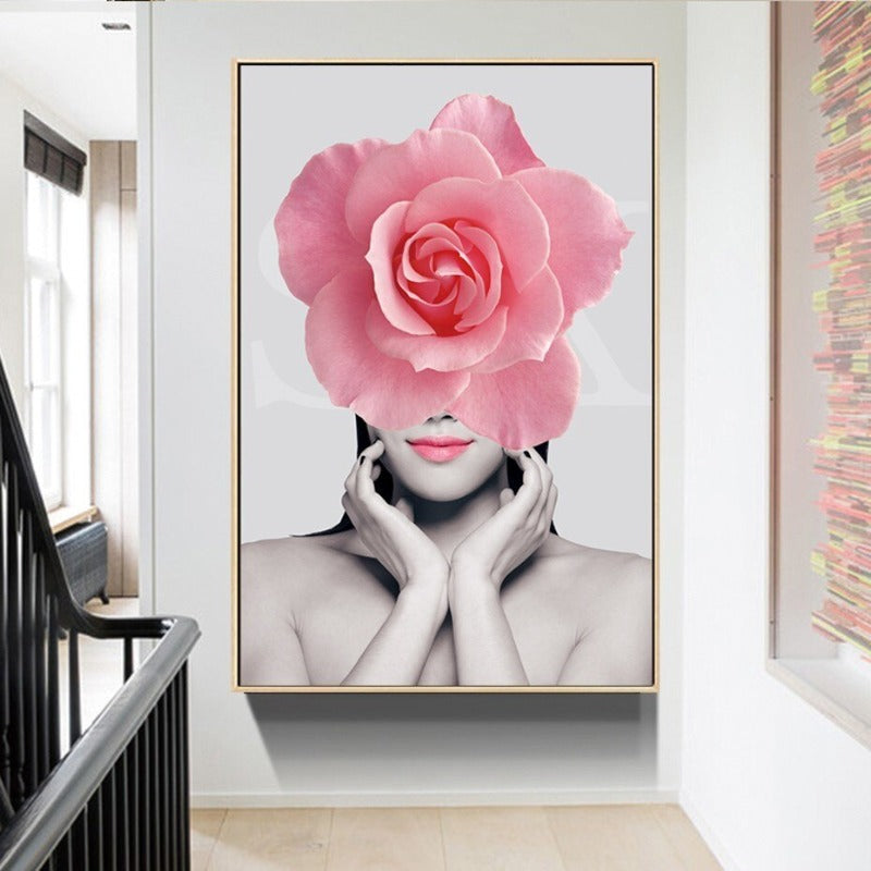 Pink Flower  - Canvas Wall Art Painting | Bowlift